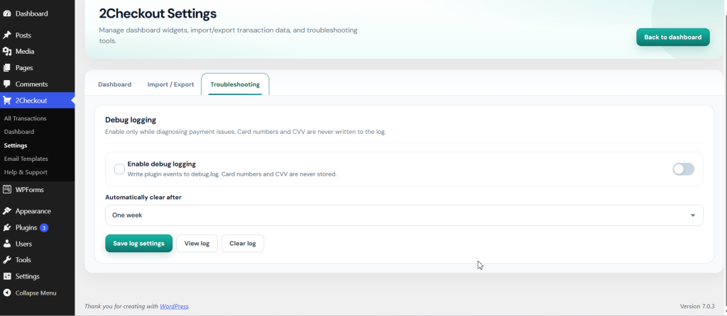Thenameda Form Payments with 2Checkout for WPForms Pro screenshot 7