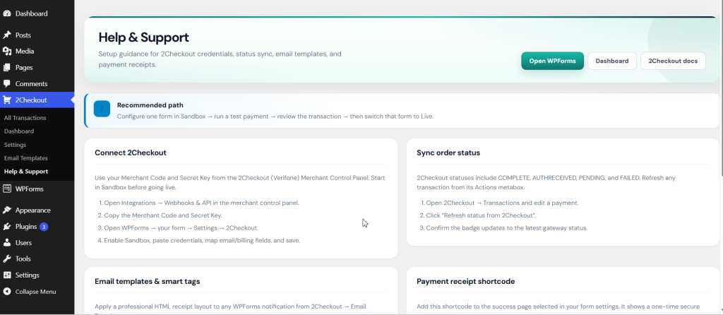 Thenameda Form Payments with 2Checkout for WPForms Pro screenshot 3
