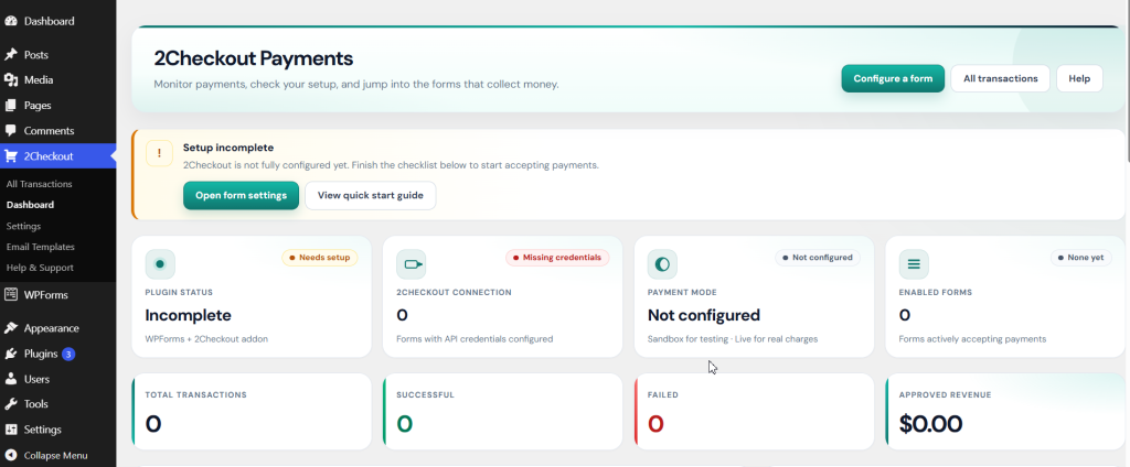 Thenameda Form Payments with 2Checkout for WPForms Pro screenshot 14