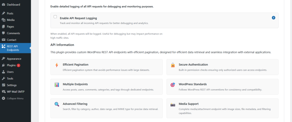 Advanced WP REST API Manager screenshot 2