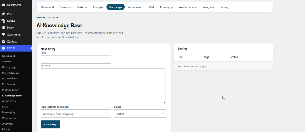 AI Assistant for Contact Form 7 Pro screenshot 5