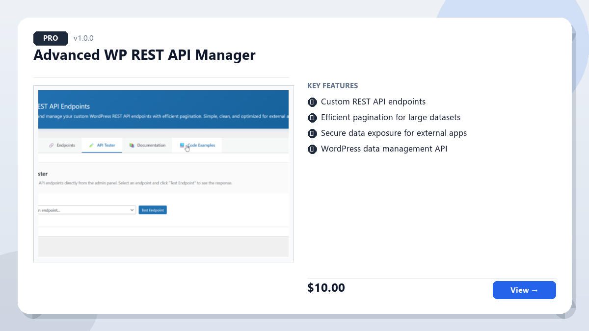 Advanced WP REST API Manager