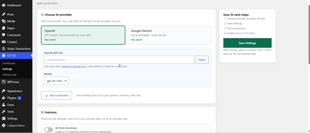 AI Assistant for Contact Form 7 screenshot 10