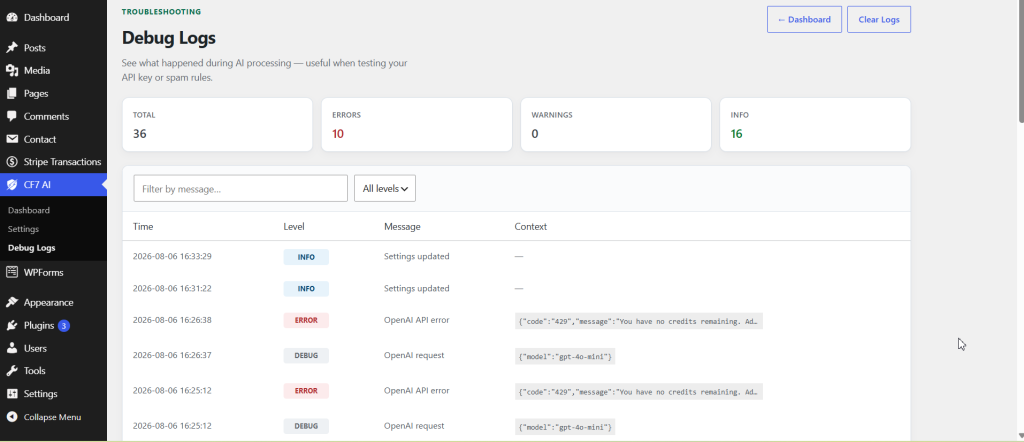 AI Assistant for Contact Form 7 screenshot 3