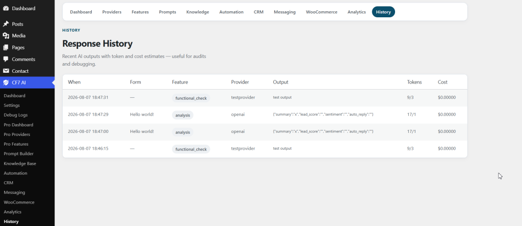 AI Assistant for Contact Form 7 Pro screenshot 11