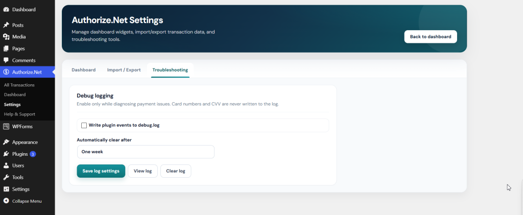 Thenameda Form Payments with Authorize.Net for WPForms Pro screenshot 2