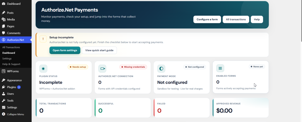 Thenameda Form Payments with Authorize.Net for WPForms Pro screenshot 8