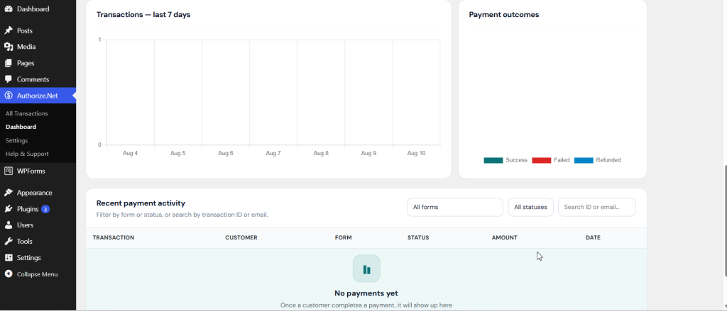 Thenameda Form Payments with Authorize.Net for WPForms Pro screenshot 6