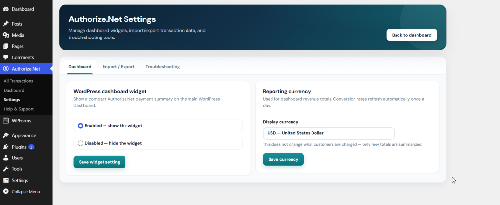 Thenameda Form Payments with Authorize.Net for WPForms Pro screenshot 4