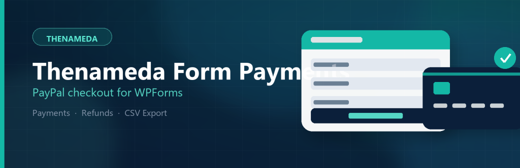 Thenameda Form Payments with PayPal for WPForms screenshot 3