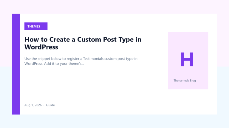 How to Create a Custom Post Type in WordPress — Featured
