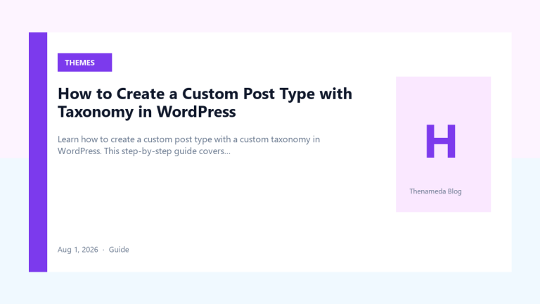 How to Create a Custom Post Type with Taxonomy in WordPress — Featured
