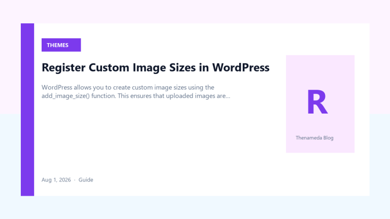 Register Custom Image Sizes in WordPress — Featured