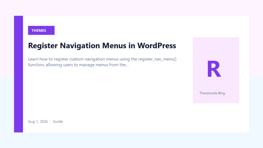Register Navigation Menus in WordPress — Featured