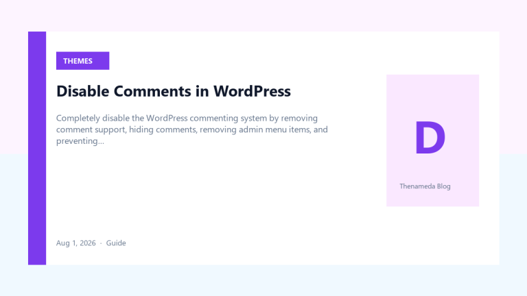 Disable Comments in WordPress — Featured