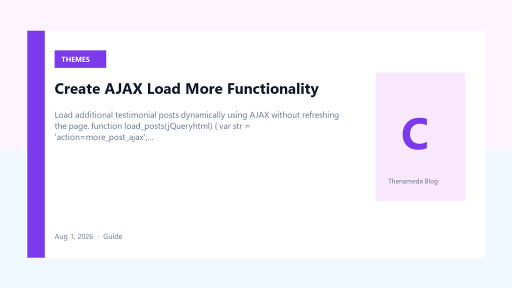 Create AJAX Load More Functionality — Featured