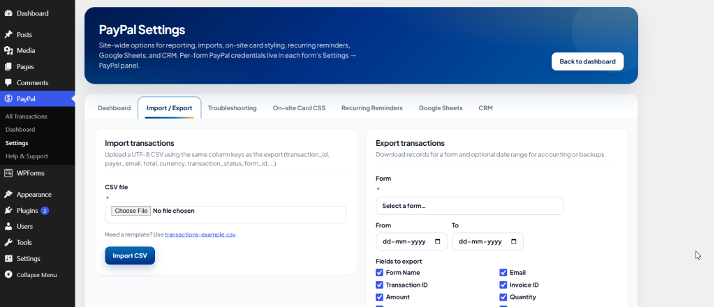 Thenameda Form Payments with PayPal for WPForms Pro screenshot 8