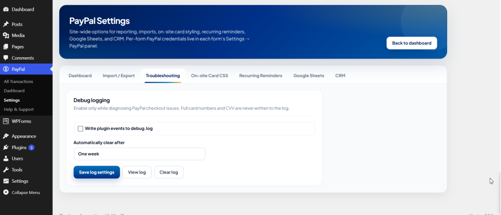 Thenameda Form Payments with PayPal for WPForms Pro screenshot 7