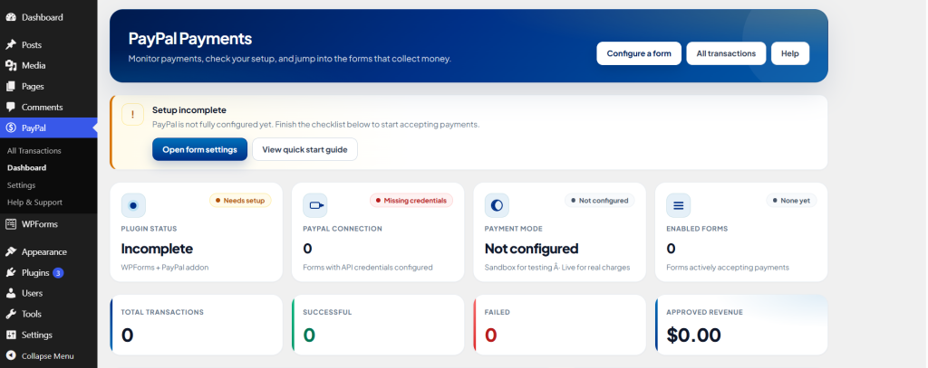 Thenameda Form Payments with PayPal for WPForms Pro screenshot 13