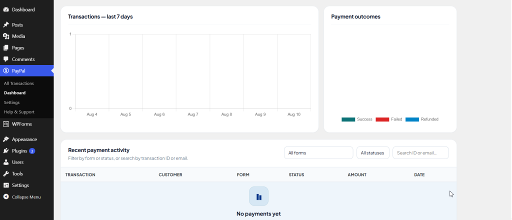Thenameda Form Payments with PayPal for WPForms Pro screenshot 11