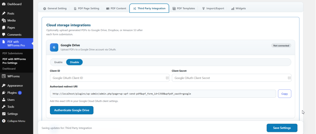 Generate PDF for WPForms Pro screenshot 9