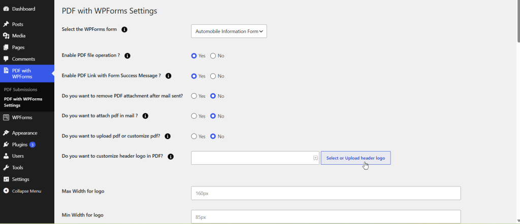 Generate PDF For WPForms screenshot 6