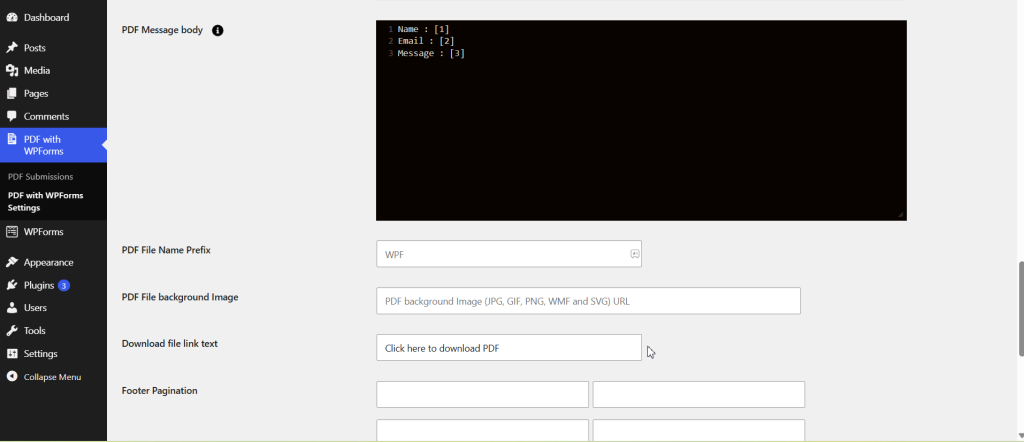 Generate PDF For WPForms screenshot 4