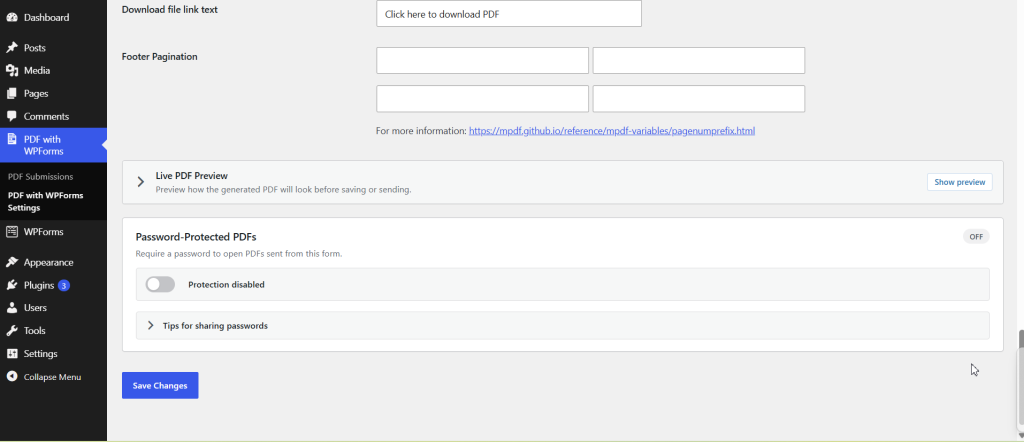 Generate PDF For WPForms screenshot 3