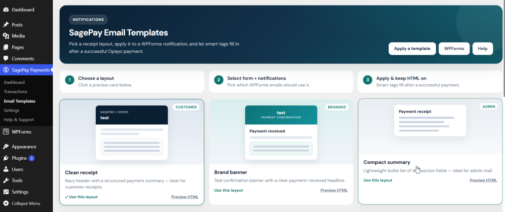 Thenameda Form Payments with SagePay for WPForms Pro screenshot 9
