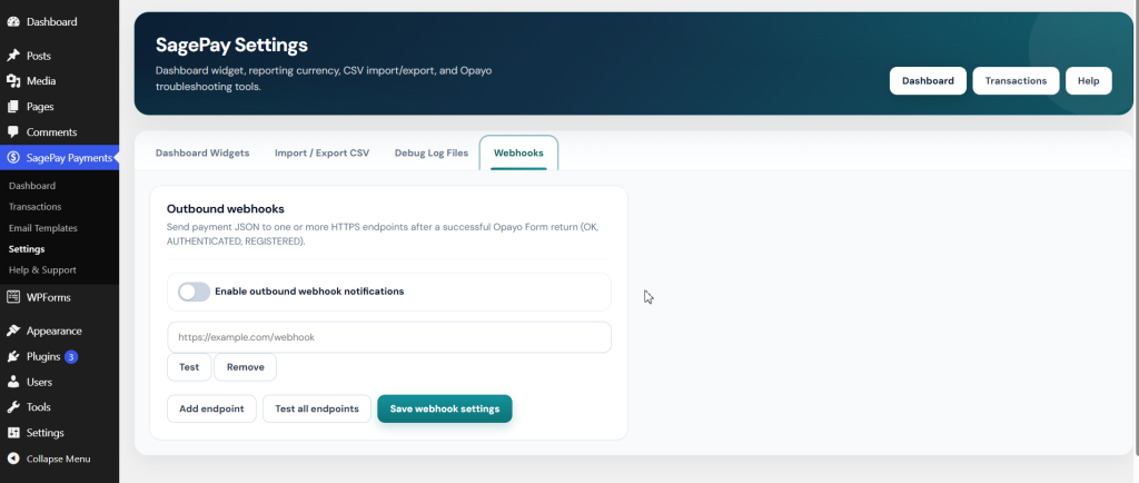 Thenameda Form Payments with SagePay for WPForms Pro screenshot 4