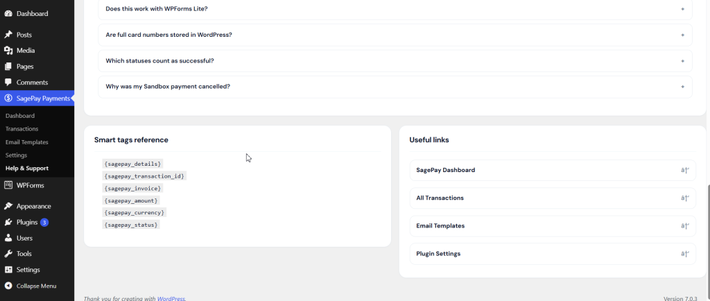 Thenameda Form Payments with SagePay for WPForms Pro screenshot 2