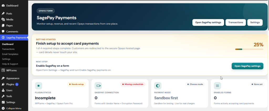 Thenameda Form Payments with SagePay for WPForms Pro screenshot 14