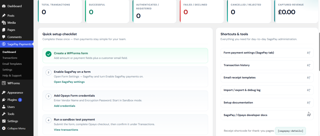 Thenameda Form Payments with SagePay for WPForms Pro screenshot 13