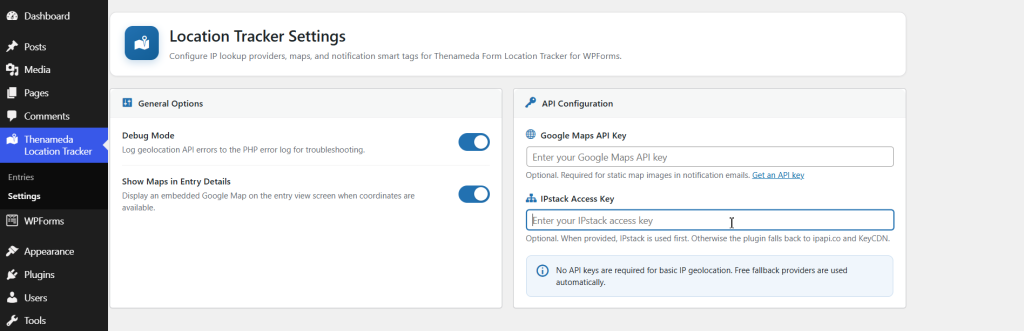 Thenameda Form Location Tracker for WPForms screenshot 6
