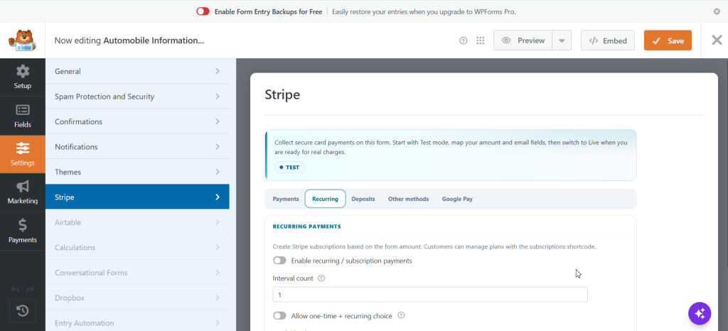 Thenameda Form Payments with Stripe for WPForms Pro screenshot 21