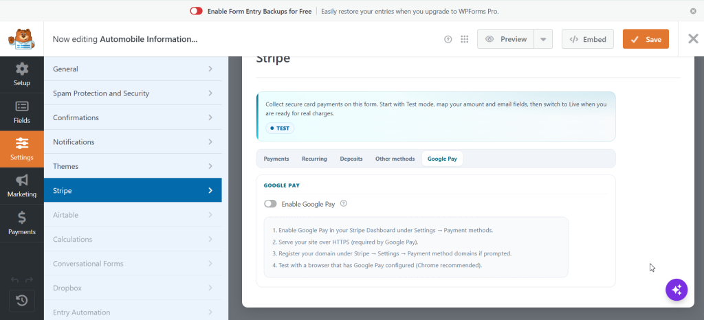 Thenameda Form Payments with Stripe for WPForms Pro screenshot 18