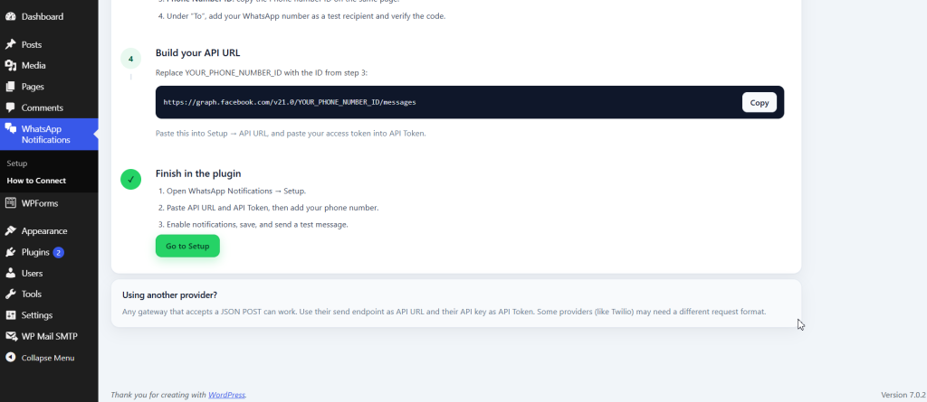 WhatsApp Notifications Pro for WPForms screenshot 3