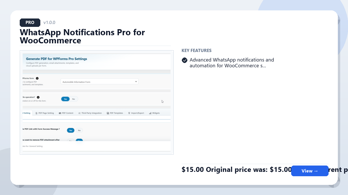 WhatsApp Notifications Pro for WooCommerce